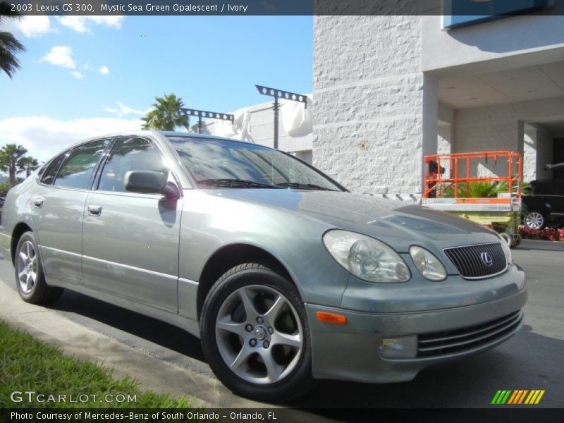 Mystic Sea Green Opalescent / Ivory 2003 Lexus GS 300