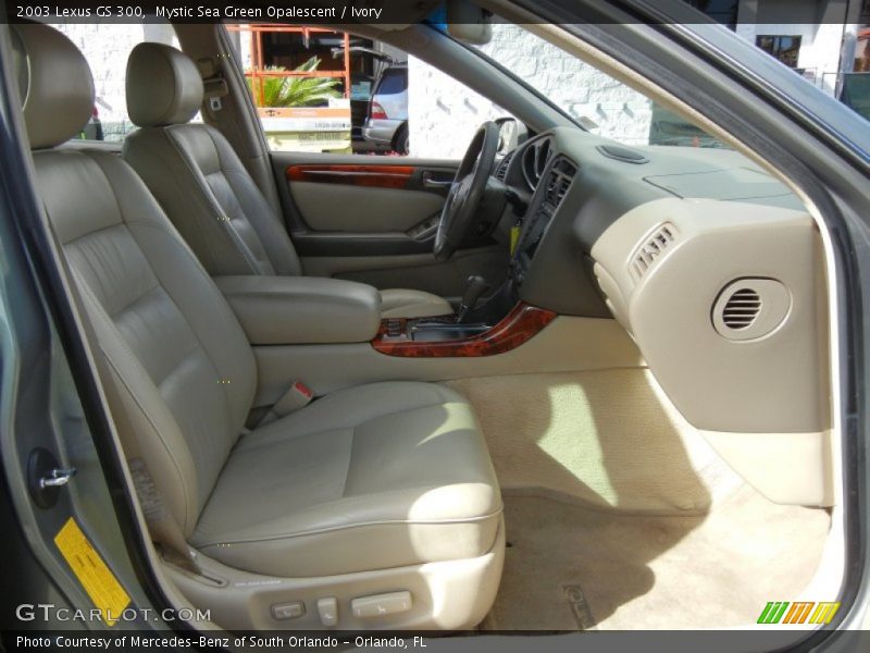 Mystic Sea Green Opalescent / Ivory 2003 Lexus GS 300