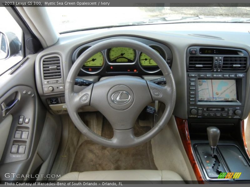Mystic Sea Green Opalescent / Ivory 2003 Lexus GS 300