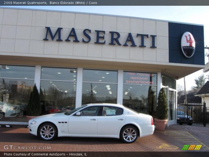 Bianco Eldorado (White) / Cuoio 2009 Maserati Quattroporte