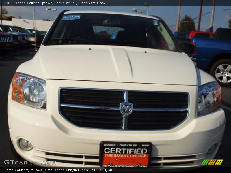 Stone White / Dark Slate Gray 2010 Dodge Caliber Uptown
