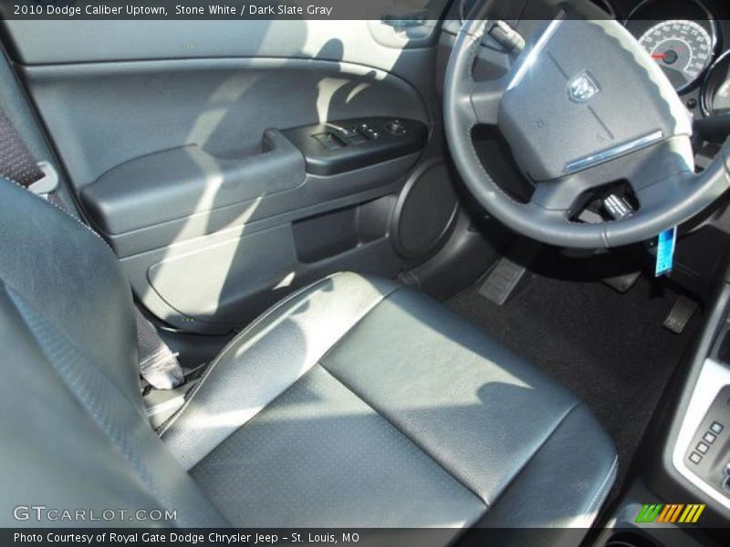 Stone White / Dark Slate Gray 2010 Dodge Caliber Uptown