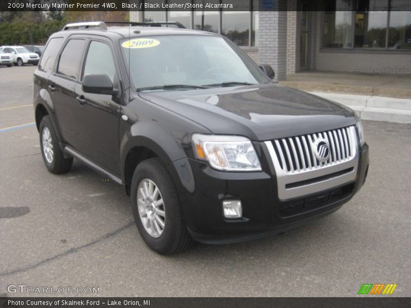 Black / Black Leather/Stone Alcantara 2009 Mercury Mariner Premier 4WD