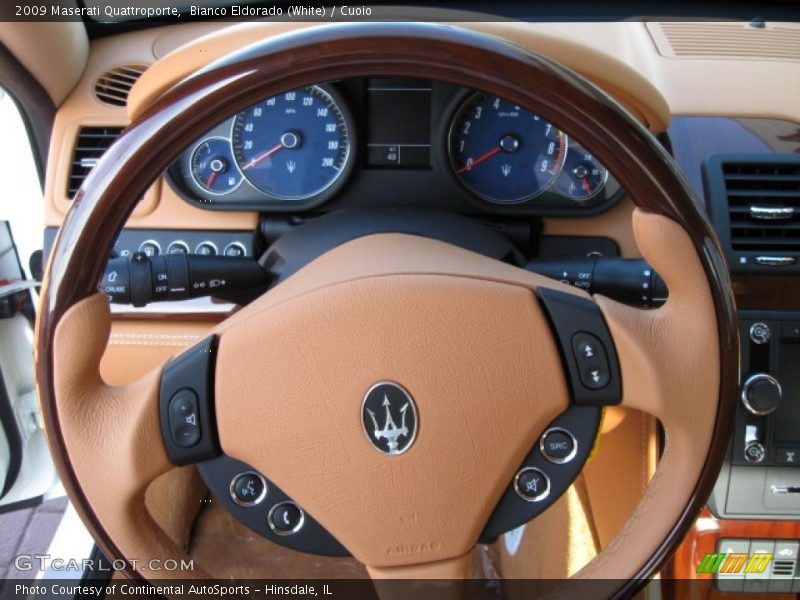 Bianco Eldorado (White) / Cuoio 2009 Maserati Quattroporte