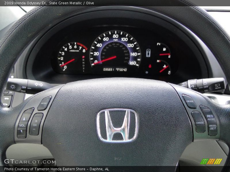 Slate Green Metallic / Olive 2009 Honda Odyssey EX