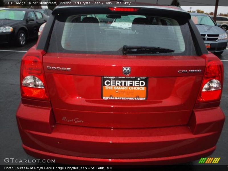 Inferno Red Crystal Pearl / Dark Slate Gray 2010 Dodge Caliber Mainstreet