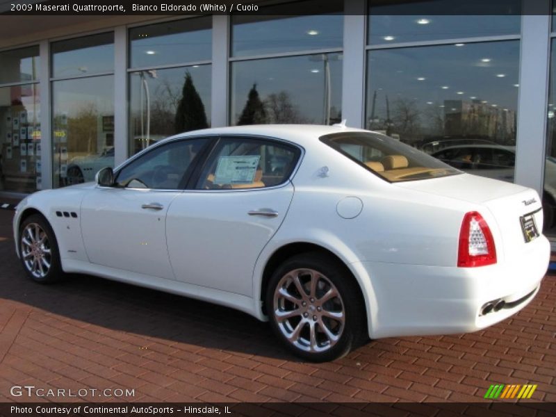 Bianco Eldorado (White) / Cuoio 2009 Maserati Quattroporte