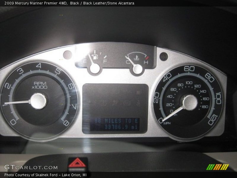 Black / Black Leather/Stone Alcantara 2009 Mercury Mariner Premier 4WD