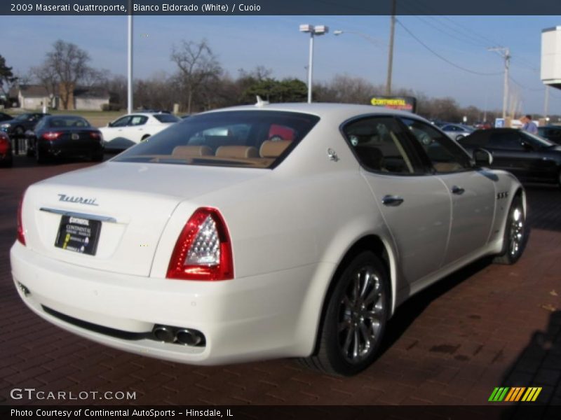 Bianco Eldorado (White) / Cuoio 2009 Maserati Quattroporte