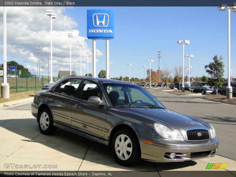 Slate Gray / Black 2002 Hyundai Sonata