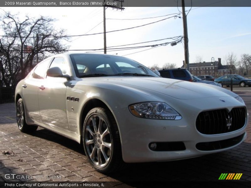 Bianco Eldorado (White) / Cuoio 2009 Maserati Quattroporte