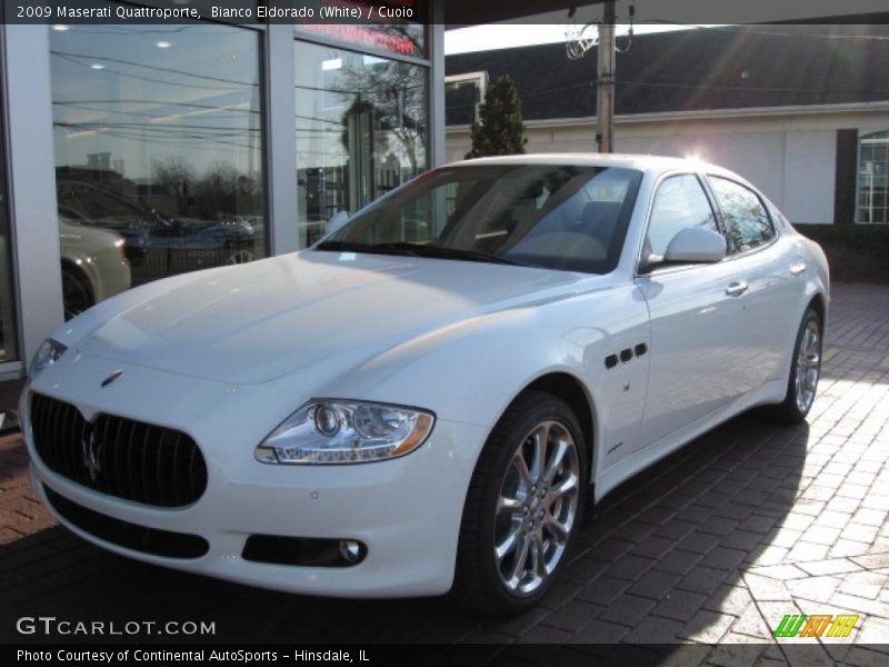 Bianco Eldorado (White) / Cuoio 2009 Maserati Quattroporte