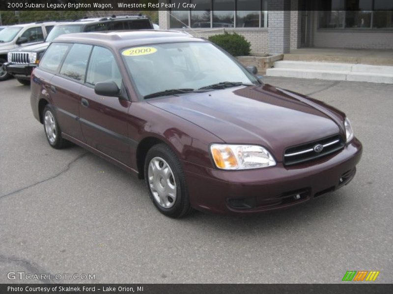Winestone Red Pearl / Gray 2000 Subaru Legacy Brighton Wagon