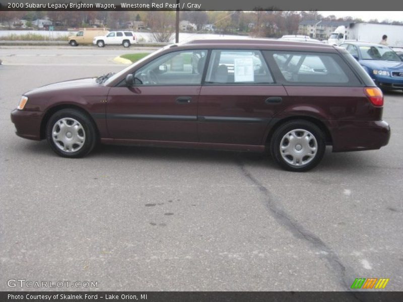 Winestone Red Pearl / Gray 2000 Subaru Legacy Brighton Wagon