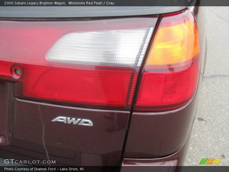 Winestone Red Pearl / Gray 2000 Subaru Legacy Brighton Wagon