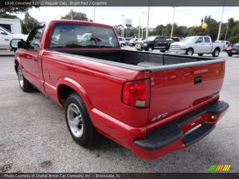 Bright Red / Graphite 1998 Chevrolet S10 LS Regular Cab