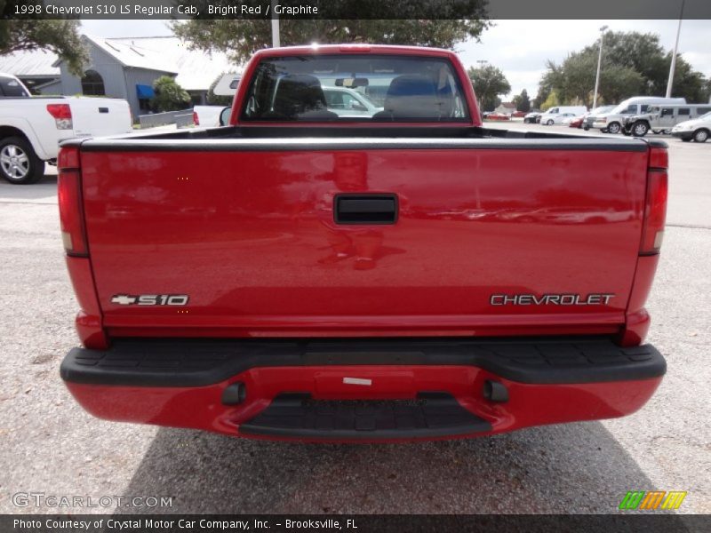 Bright Red / Graphite 1998 Chevrolet S10 LS Regular Cab