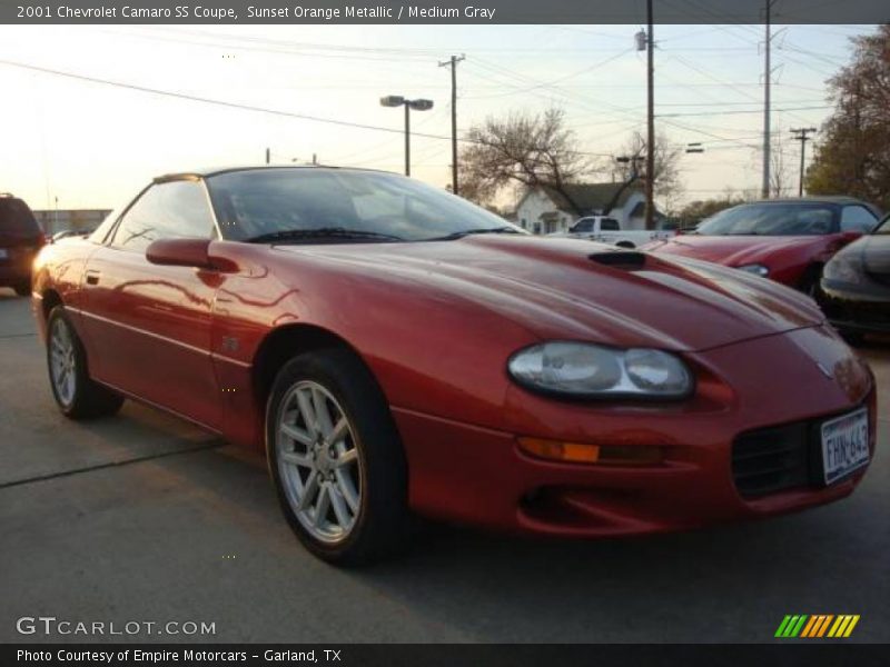 Sunset Orange Metallic / Medium Gray 2001 Chevrolet Camaro SS Coupe