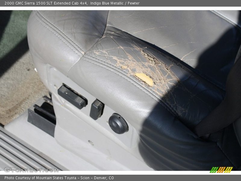 Indigo Blue Metallic / Pewter 2000 GMC Sierra 1500 SLT Extended Cab 4x4