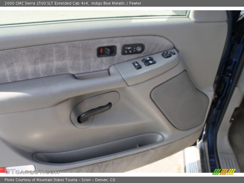 Indigo Blue Metallic / Pewter 2000 GMC Sierra 1500 SLT Extended Cab 4x4