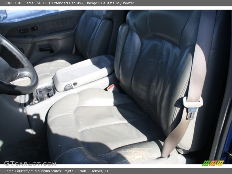 Indigo Blue Metallic / Pewter 2000 GMC Sierra 1500 SLT Extended Cab 4x4