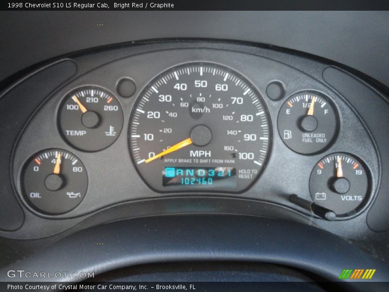  1998 S10 LS Regular Cab LS Regular Cab Gauges