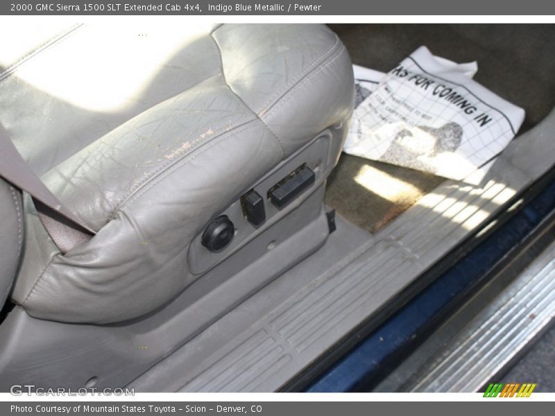 Indigo Blue Metallic / Pewter 2000 GMC Sierra 1500 SLT Extended Cab 4x4