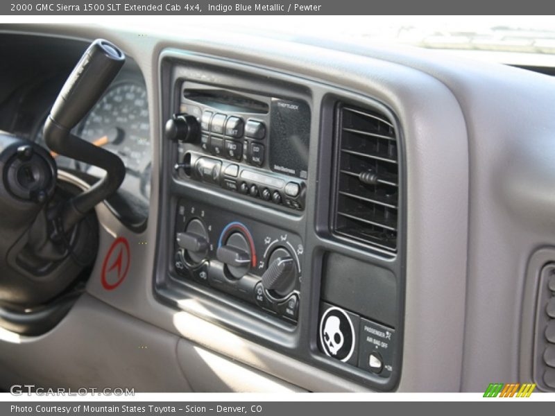 Indigo Blue Metallic / Pewter 2000 GMC Sierra 1500 SLT Extended Cab 4x4