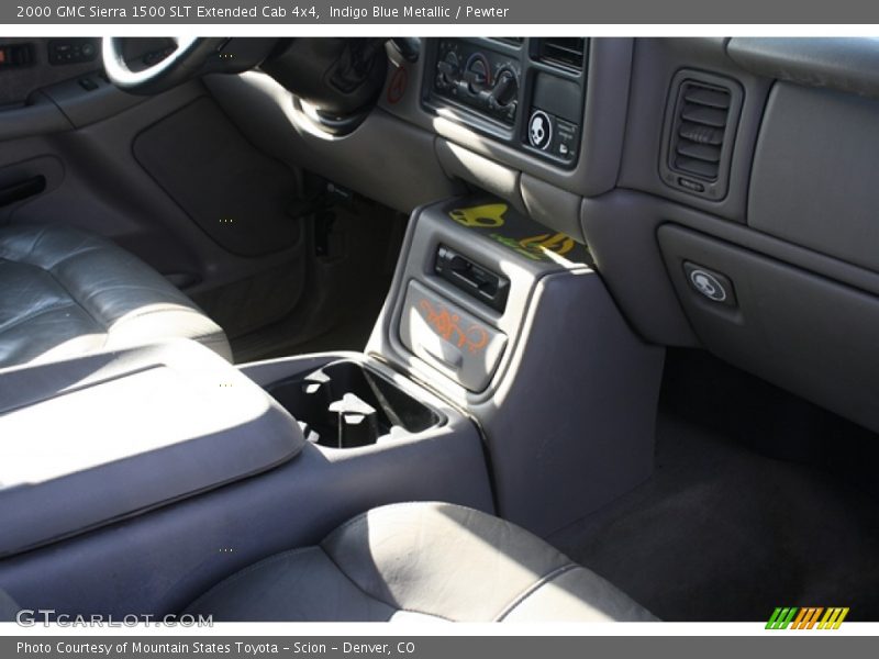 Indigo Blue Metallic / Pewter 2000 GMC Sierra 1500 SLT Extended Cab 4x4