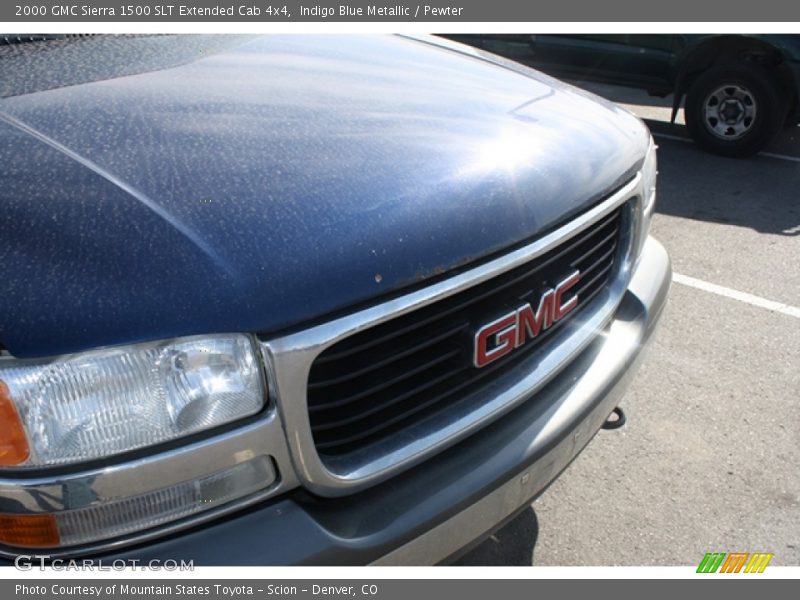 Indigo Blue Metallic / Pewter 2000 GMC Sierra 1500 SLT Extended Cab 4x4
