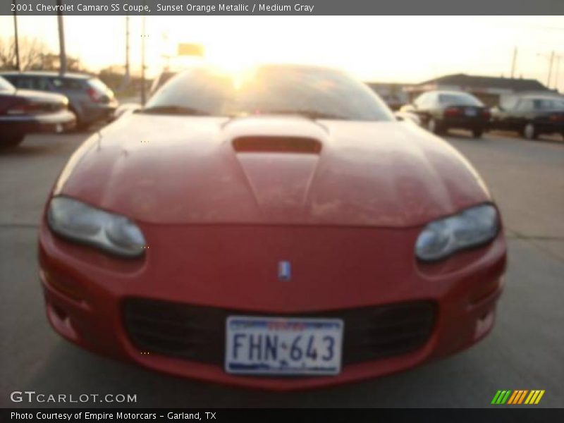 Sunset Orange Metallic / Medium Gray 2001 Chevrolet Camaro SS Coupe