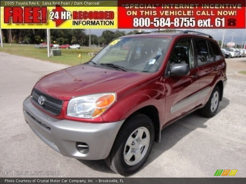 Salsa Red Pearl / Dark Charcoal 2005 Toyota RAV4