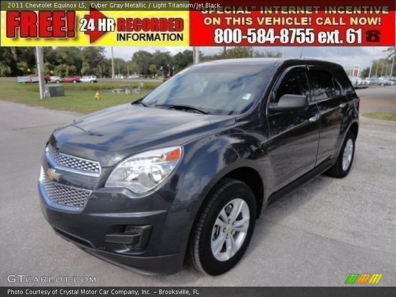 Cyber Gray Metallic / Light Titanium/Jet Black 2011 Chevrolet Equinox LS