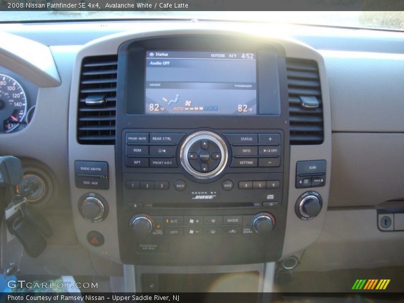 Avalanche White / Cafe Latte 2008 Nissan Pathfinder SE 4x4