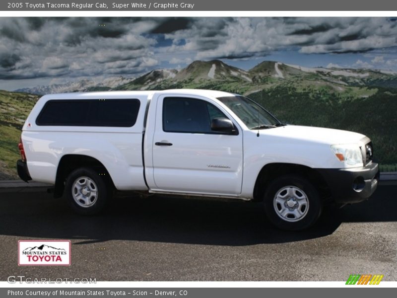 Super White / Graphite Gray 2005 Toyota Tacoma Regular Cab