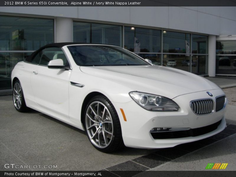 Alpine White / Ivory White Nappa Leather 2012 BMW 6 Series 650i Convertible