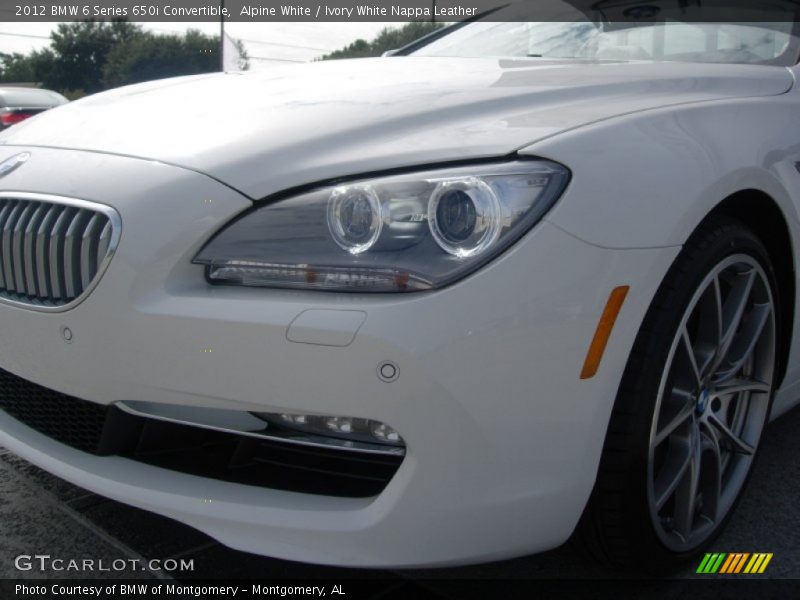 Alpine White / Ivory White Nappa Leather 2012 BMW 6 Series 650i Convertible