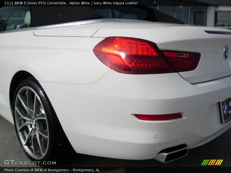 Alpine White / Ivory White Nappa Leather 2012 BMW 6 Series 650i Convertible