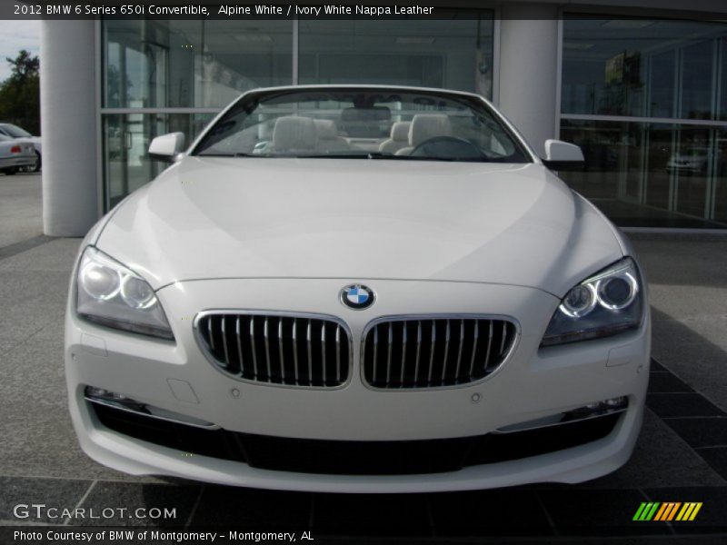 Alpine White / Ivory White Nappa Leather 2012 BMW 6 Series 650i Convertible