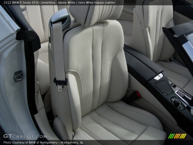 Alpine White / Ivory White Nappa Leather 2012 BMW 6 Series 650i Convertible