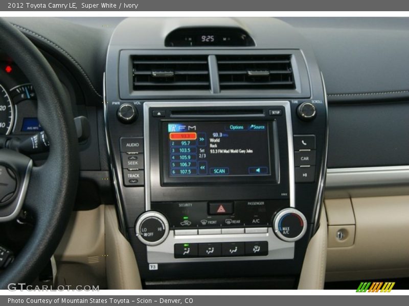 Super White / Ivory 2012 Toyota Camry LE