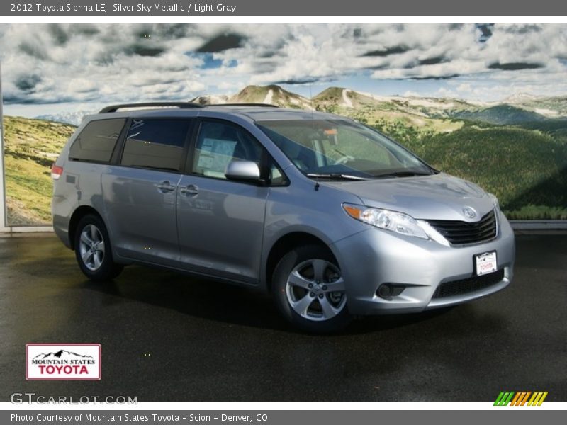 Silver Sky Metallic / Light Gray 2012 Toyota Sienna LE