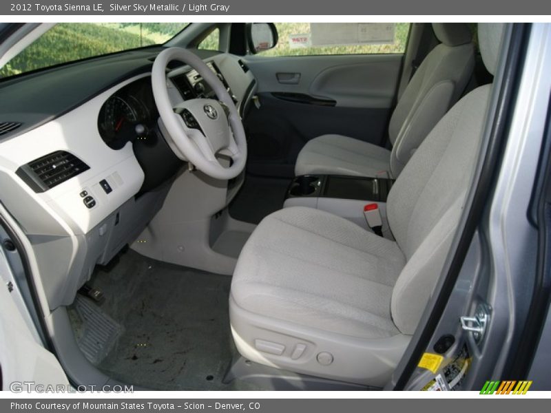 Silver Sky Metallic / Light Gray 2012 Toyota Sienna LE