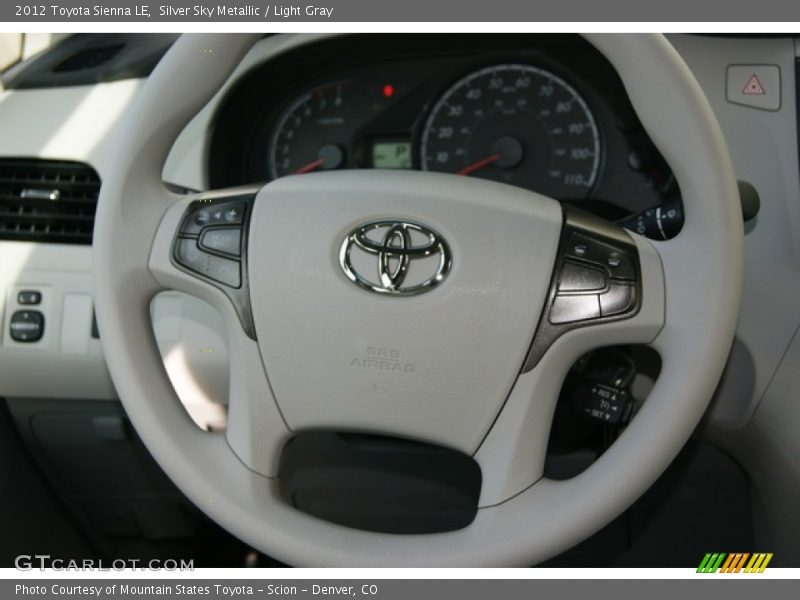 Silver Sky Metallic / Light Gray 2012 Toyota Sienna LE