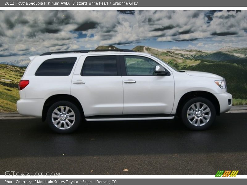 Blizzard White Pearl / Graphite Gray 2012 Toyota Sequoia Platinum 4WD