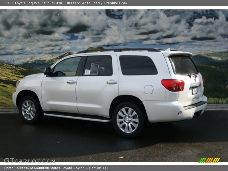 Blizzard White Pearl / Graphite Gray 2012 Toyota Sequoia Platinum 4WD