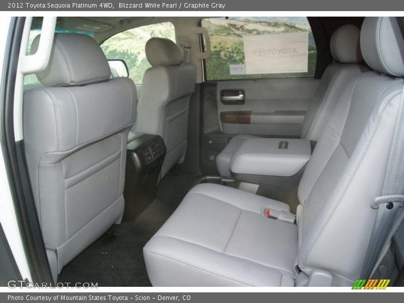 Blizzard White Pearl / Graphite Gray 2012 Toyota Sequoia Platinum 4WD