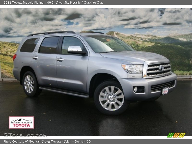 Silver Sky Metallic / Graphite Gray 2012 Toyota Sequoia Platinum 4WD