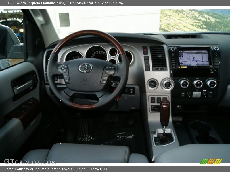 Silver Sky Metallic / Graphite Gray 2012 Toyota Sequoia Platinum 4WD