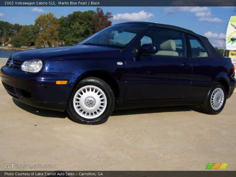 Marlin Blue Pearl / Black 2002 Volkswagen Cabrio GLS
